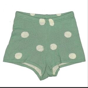 Nasty Gal Mint Green Polka Dot Knit Shorts